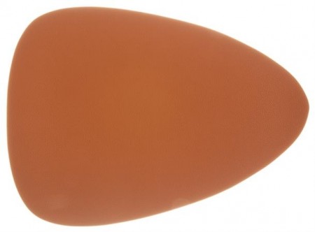 Dekkebrikke Oval Pu-skinn brun 31x42cm