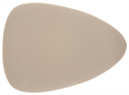 Dekkebrikke Oval Pu-skinn grå 31x42cm