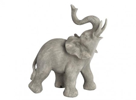 Elefantmamma grå polyresin 21x25cm