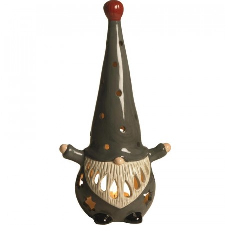 Telysholder Nisse Hugo Grå