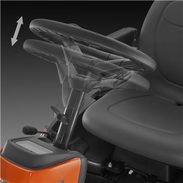 For bedre ergonomi og komfort kan rattstammen justeres i høyden.